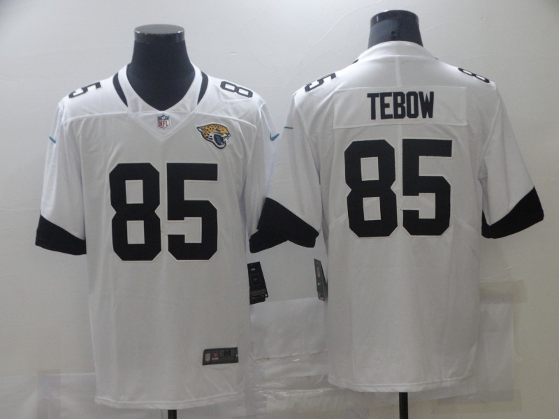 Men Jacksonville Jaguars #85 Tebow White Nike Vapor Untouchable Limited 2021 NFL Jersey->jacksonville jaguars->NFL Jersey